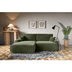 Narożnik z funkcją spania NABOO Tkanina Perla 55